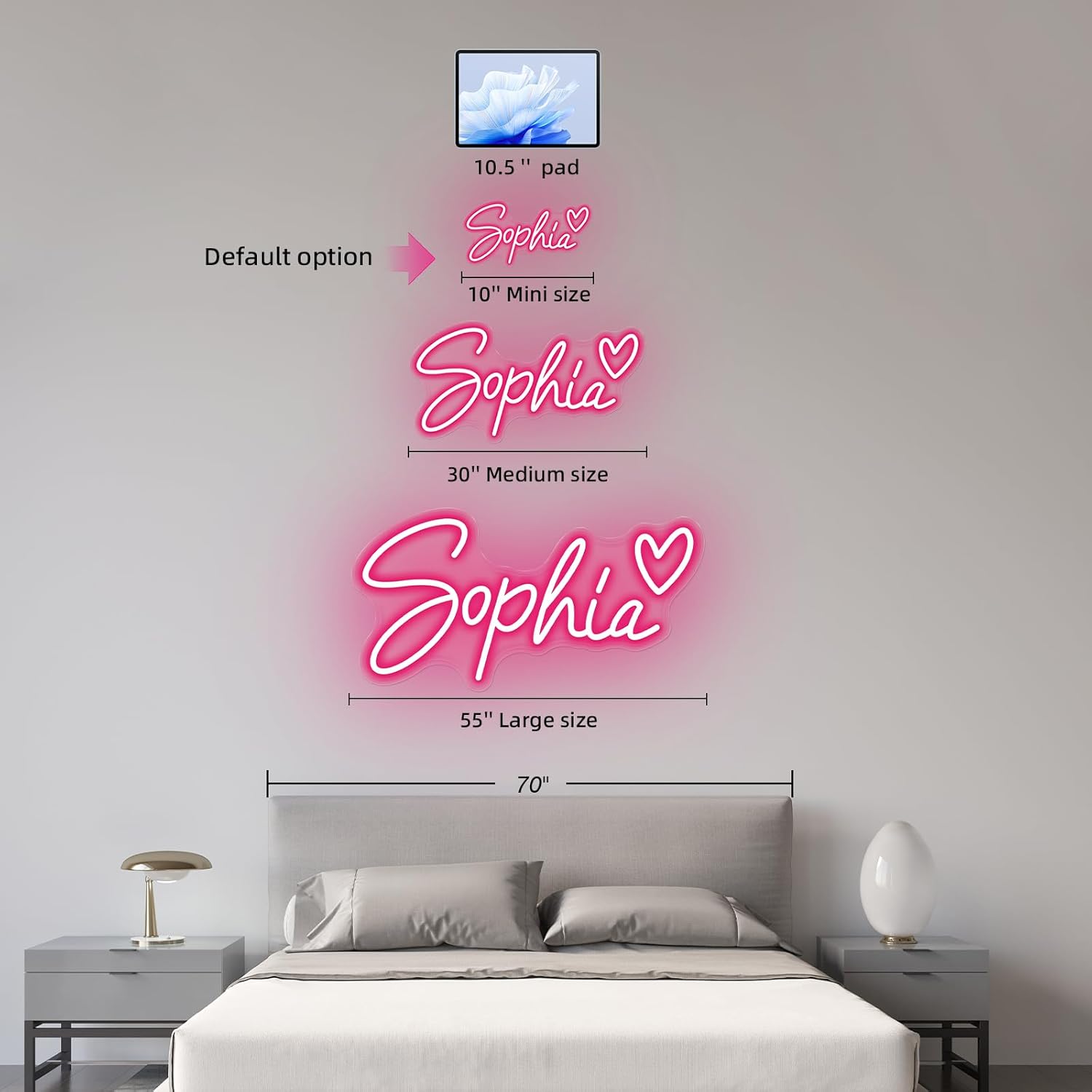 Custom Neon Sign Customizable for Wall Decor, Neon Name Sign Personalized for Birthday Wedding Gifts, LED sign for Bedroom Party Home Business, 1 Custom neon sign
Custom Neon Sign Customizable for Wall Decor, Neon Name Sign Personalized for Birthday Wedding Gifts, LED sign for Bedroom Party Home Business, 1 Custom neon sign