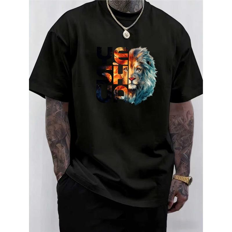 European sizesMens Trendy Yeshua Letter Print T-Shirt | Comfortable Crew Neck Casual Short-Sleeves, European and American Street Style Top 4XL чорний
European sizesMens Trendy Yeshua Letter Print T-Shirt | Comfortable Crew Neck Casual Short-Sleeves, European and American Street Style Top 4XL чорний