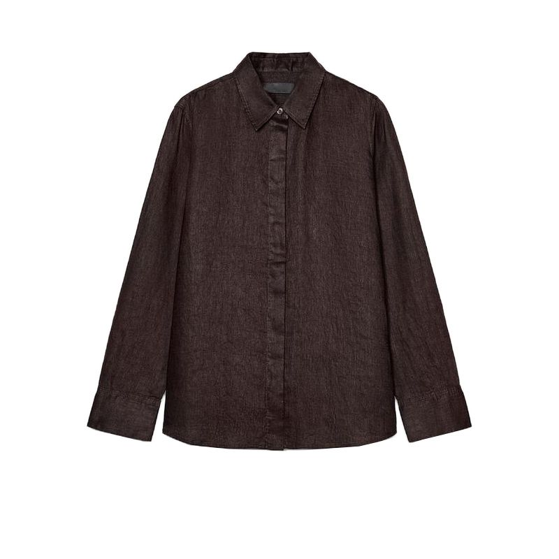 Linen Blend Long Sleeves Lapel Shirt 4786090 Linen Blend Wide Leg Mid Waist Casual Pants 4786091 Brown Tops L
Linen Blend Long Sleeves Lapel Shirt 4786090 Linen Blend Wide Leg Mid Waist Casual Pants 4786091 Brown Tops L