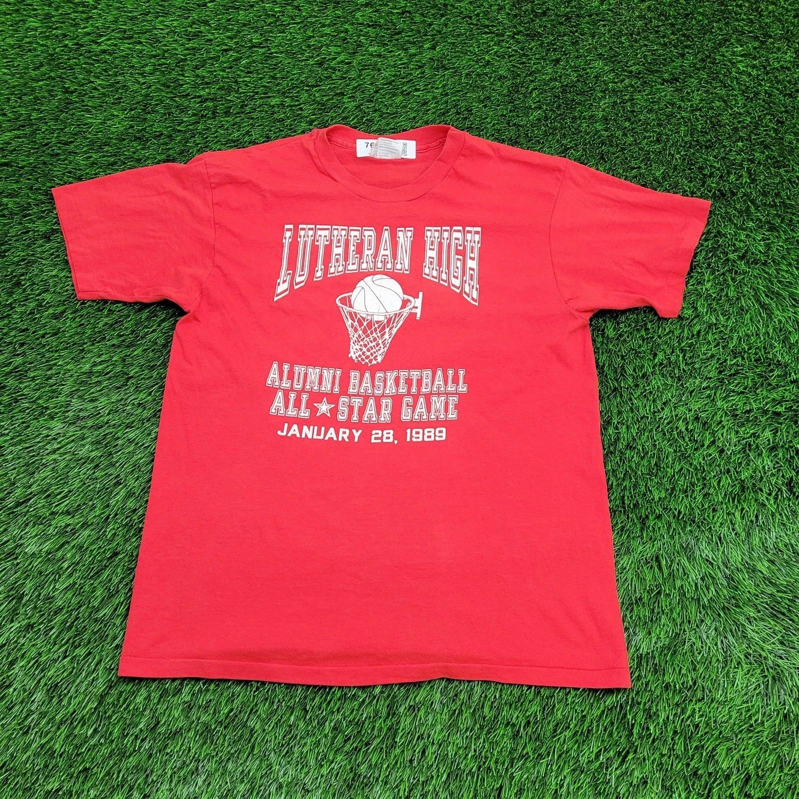 Vintage 1989 Lutheran High Shirt Medium 19x25 Basketball XL
Vintage 1989 Lutheran High Shirt Medium 19x25 Basketball XL