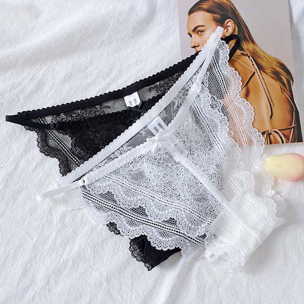 Sexy Female Embroidered G-String Thong for Women Lace Panties Mini Bow Underpants Intimates
Sexy Female Embroidered G-String Thong for Women Lace Panties Mini Bow Underpants Intimates