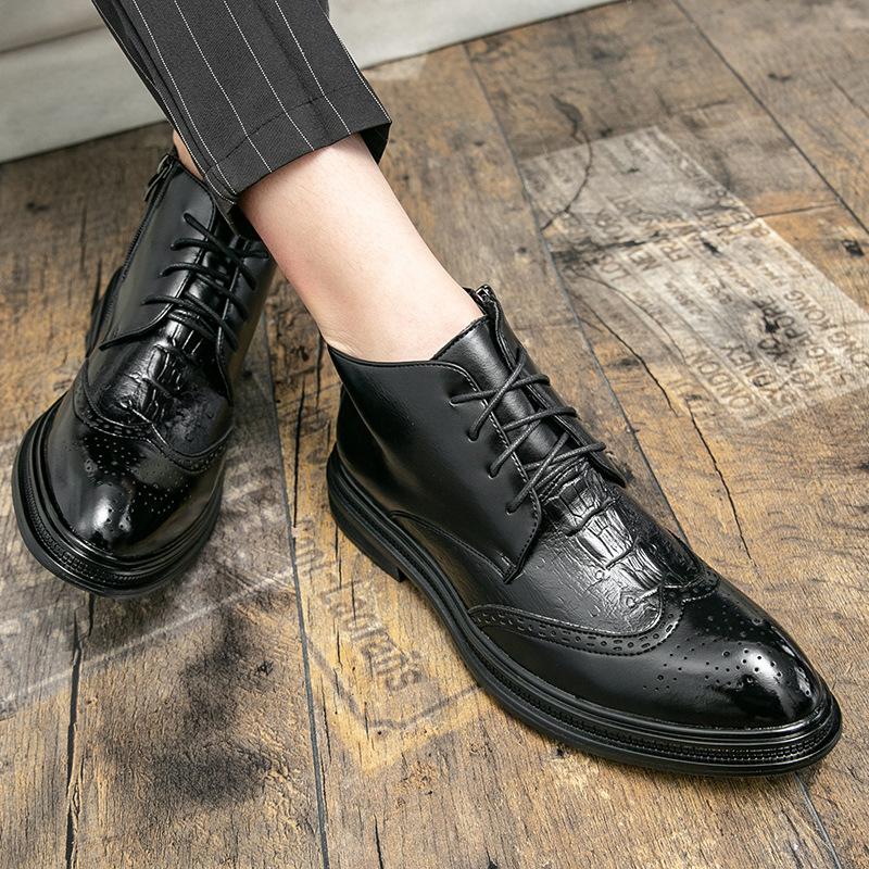 2025 autumn and winter new men s shoes high-top leather shoes men s British business dress casual shoes medium leather boots brown short boots 38 чёрный
2025 autumn and winter new men s shoes high-top leather shoes men s British business dress casual shoes medium leather boots brown short boots 38 чёрный