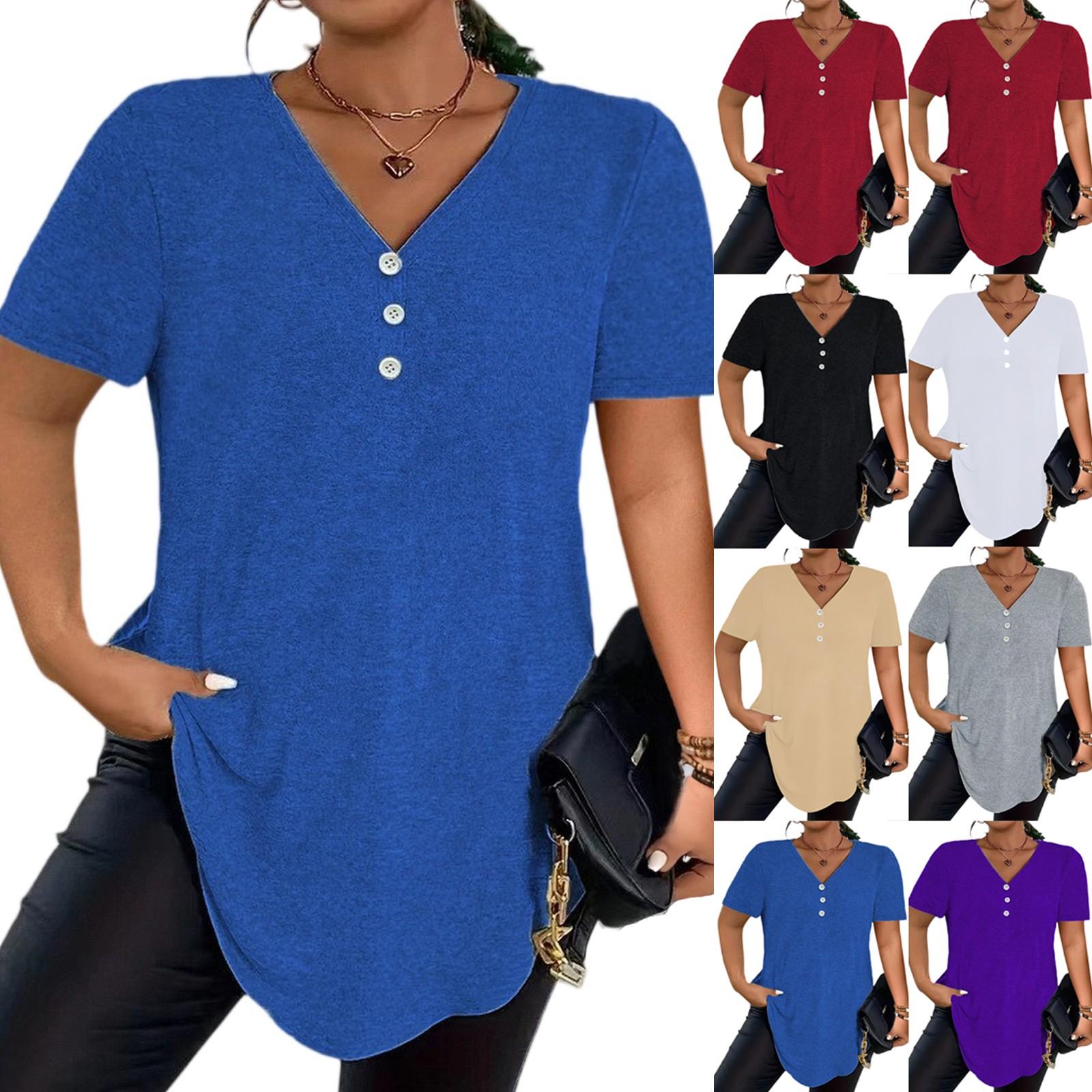 Short Sleeve Shirts For Women Cute Print Graphic Tees Blouses Casual Plus Size Basic Tops Pullover XXL
Short Sleeve Shirts For Women Cute Print Graphic Tees Blouses Casual Plus Size Basic Tops Pullover XXL