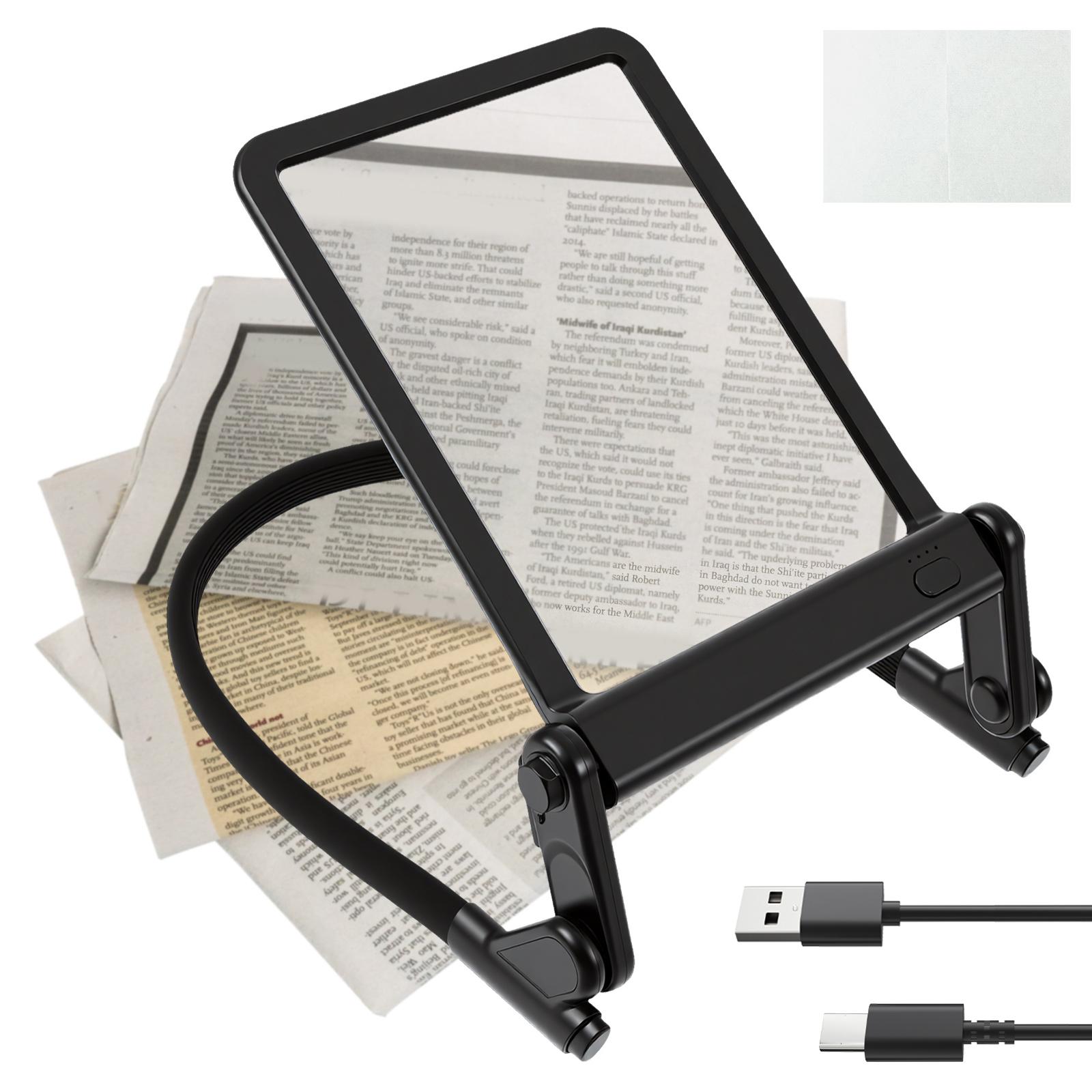 Neck Wear Magnifying Glass with Light Dimmable Elderly Reading Magnifier LED Magnifying Senior Low View чорний
Neck Wear Magnifying Glass with Light Dimmable Elderly Reading Magnifier LED Magnifying Senior Low View чорний