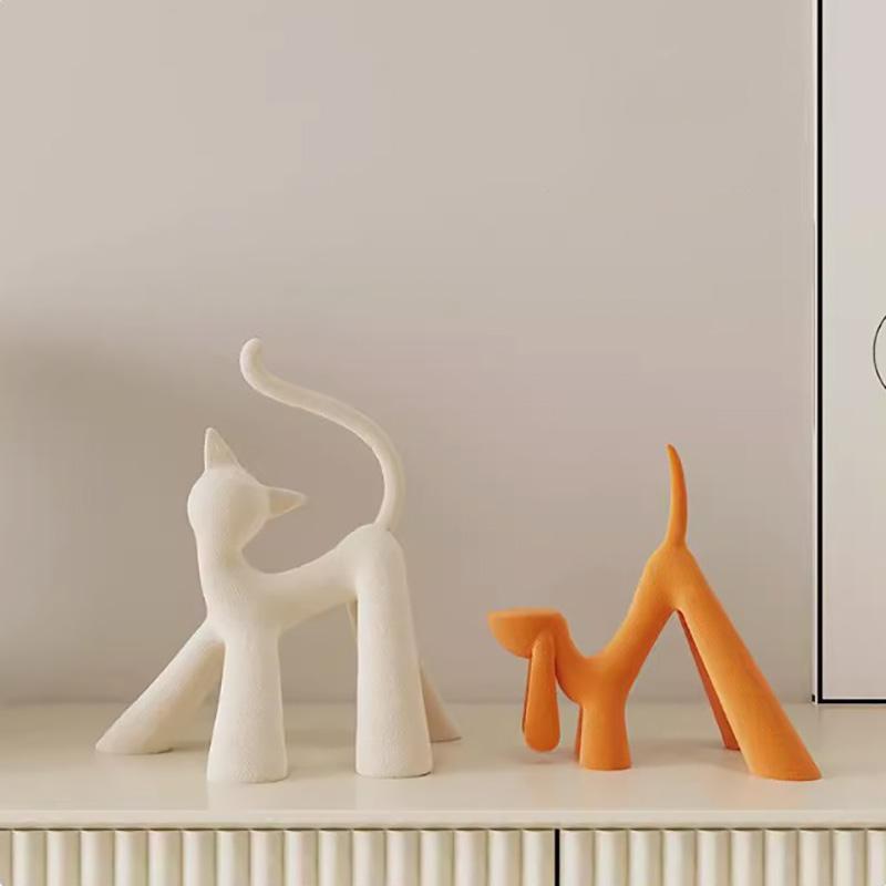 Plush Cat and Dog Statues Desk Decoration Ornaments Creative Abstract Geometric Animal Resin Sculpture Room Aesthetic Decor
Plush Cat and Dog Statues Desk Decoration Ornaments Creative Abstract Geometric Animal Resin Sculpture Room Aesthetic Decor