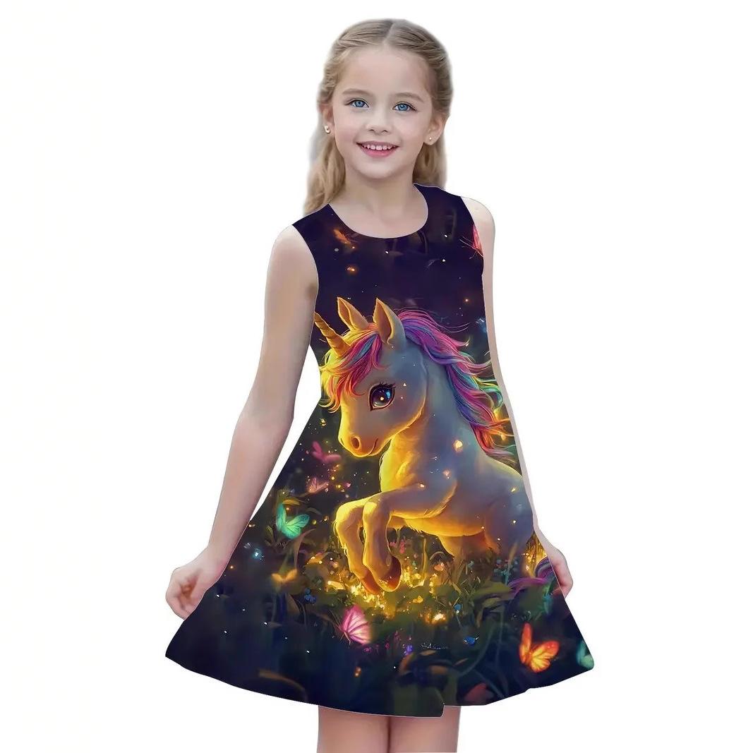 Summer new children s dress cute casual fashion comfortable 3D print pattern girls sleeveless dresses 100cm
Summer new children s dress cute casual fashion comfortable 3D print pattern girls sleeveless dresses 100cm