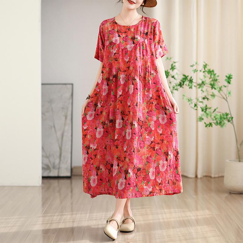 2025 Retro Print Cotton Linen Round Neck Short Sleeve Dress - Plus Size Slimming Patchwork One Size
2025 Retro Print Cotton Linen Round Neck Short Sleeve Dress - Plus Size Slimming Patchwork One Size