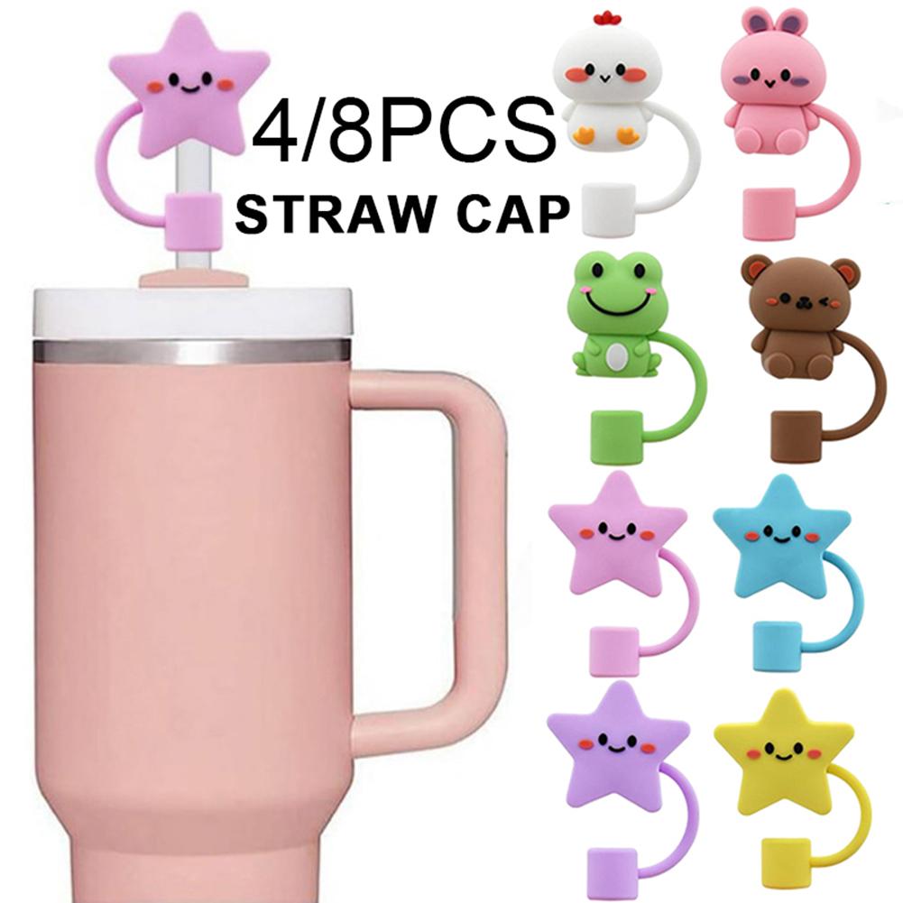 Cute Cartoon Straw Cover Cap Silicone Straw Topper 4pcs/8pcs Reusable Straw Tips Lids Straw Plug Set Suitable for 10mm Straws
Cute Cartoon Straw Cover Cap Silicone Straw Topper 4pcs/8pcs Reusable Straw Tips Lids Straw Plug Set Suitable for 10mm Straws