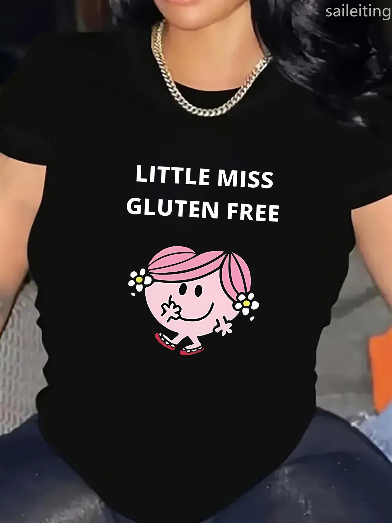 Little Miss Gluten Free Cartoon Print TShirt Casual Crew Neck Medium Stretch All Seasons Top Womens Harajuku Sleeve Casual 3XL
Little Miss Gluten Free Cartoon Print TShirt Casual Crew Neck Medium Stretch All Seasons Top Womens Harajuku Sleeve Casual 3XL