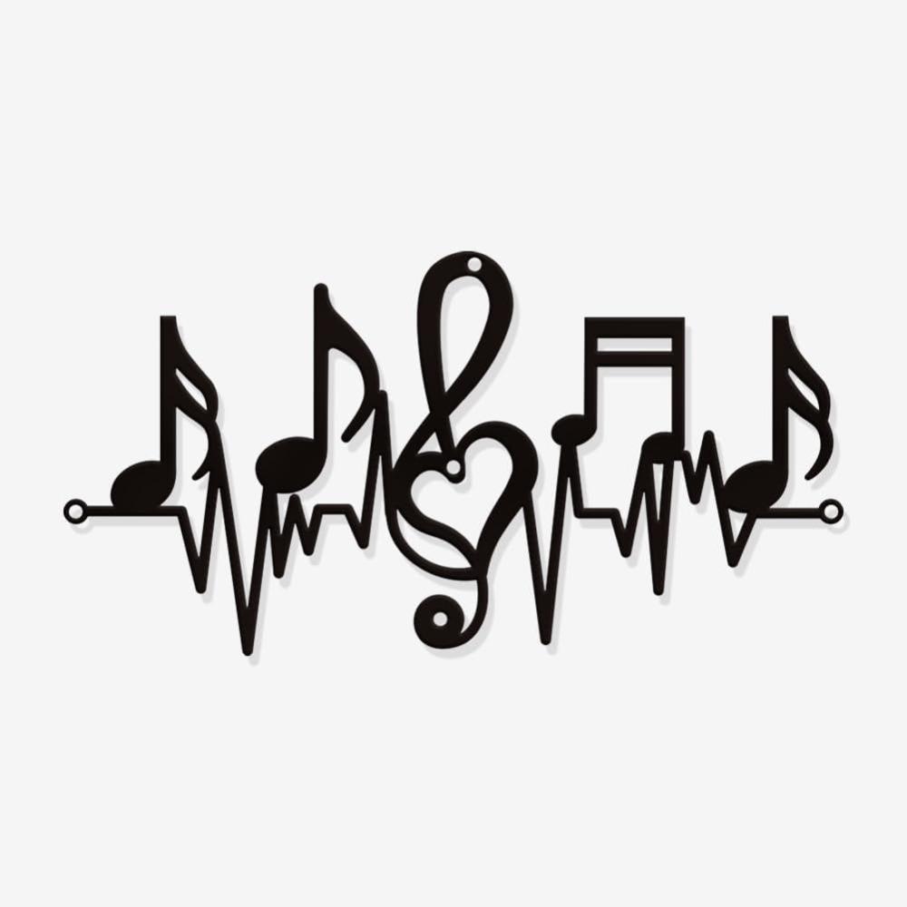 1 pc Metal Music Note Wall Art 11x5.7 inch Black Iron Heartbeat Sculpture Home Hanging Decor for Bedroom Living Room
1 pc Metal Music Note Wall Art 11x5.7 inch Black Iron Heartbeat Sculpture Home Hanging Decor for Bedroom Living Room