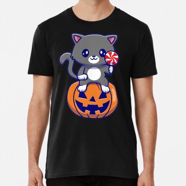 Cute cat sitting on pumpkin - halloween T-Shirt S-5XL Best T-Shirt 3XL
Cute cat sitting on pumpkin - halloween T-Shirt S-5XL Best T-Shirt 3XL