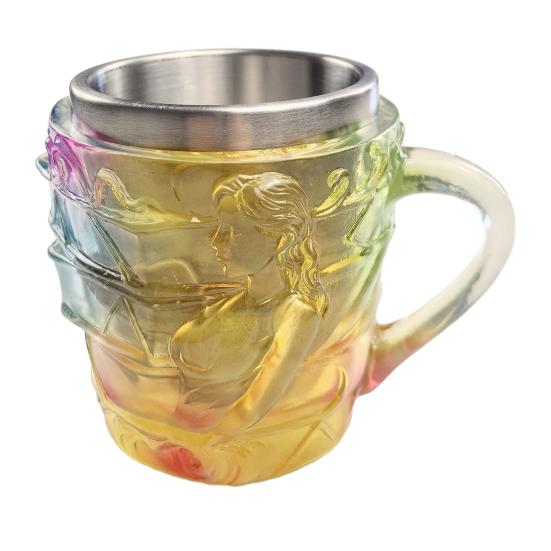 3D Painted Book Stack Coffee Mug Resin Stainless Steel Cup with Ergonomic Handle Spill-Resistant Base Reading Mug C
3D Painted Book Stack Coffee Mug Resin Stainless Steel Cup with Ergonomic Handle Spill-Resistant Base Reading Mug C