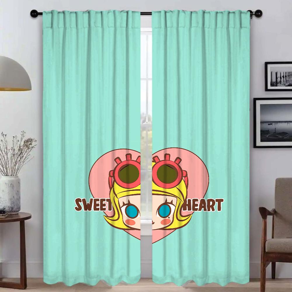 POP MART Затемняющая штора для комнаты 2 панели Разделительные шторы Детская комната Шторы Жалюзи Домашний интерьер Шторы Тюль для спальни W50xH70cmx2pcs-CL