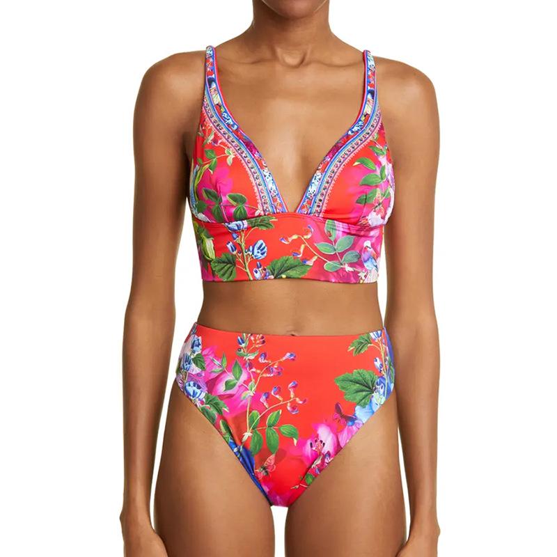 European & American Floral High-Waist Bikini Set - Sexy Three-Piece Swimsuit Small рожевий коричневий колір
European & American Floral High-Waist Bikini Set - Sexy Three-Piece Swimsuit Small рожевий коричневий колір