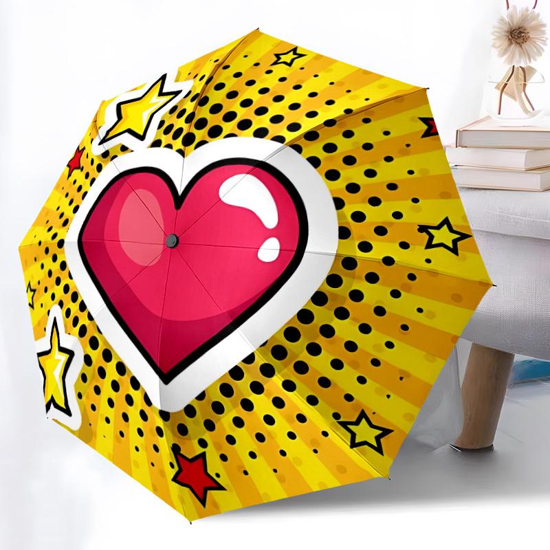 1pc Heart Stars Automatic Folding Umbrella Durable Iron Frame,All Seasons Home Travel Outdoor Multifunctional Umbrella yy251115152
1pc Heart Stars Automatic Folding Umbrella Durable Iron Frame,All Seasons Home Travel Outdoor Multifunctional Umbrella yy251115152