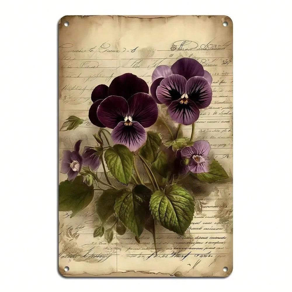 Vintage Pansy Flowers Metal Tin Sign Waterproof Pre Drilled Wall Art Home Bar 20x30 різнокольоровий
Vintage Pansy Flowers Metal Tin Sign Waterproof Pre Drilled Wall Art Home Bar 20x30 різнокольоровий