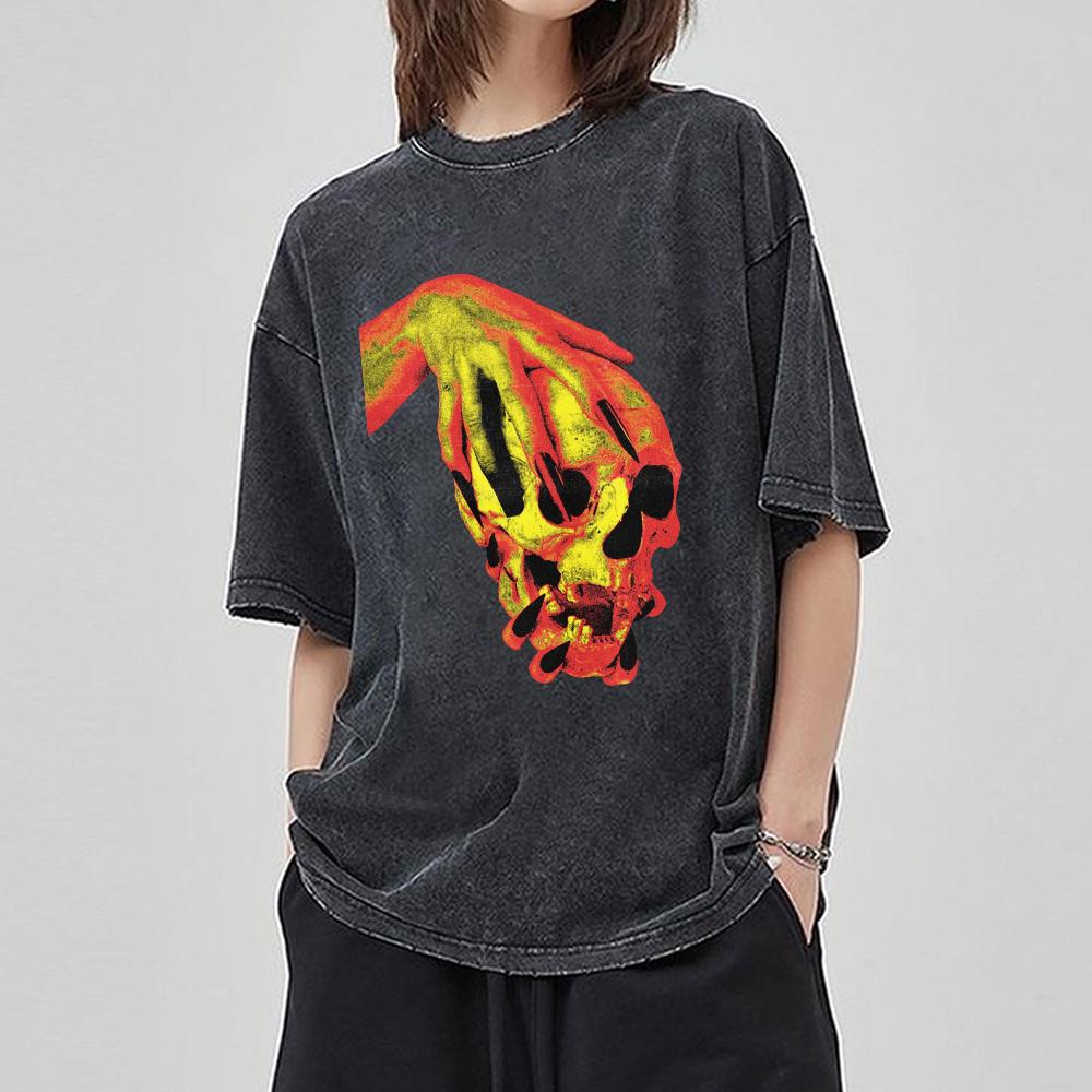 Street Style Skull Print Washed Denim Women s T-Shirt New Loose Crew Neck Short Sleeve Student Party Vintage Top S
Street Style Skull Print Washed Denim Women s T-Shirt New Loose Crew Neck Short Sleeve Student Party Vintage Top S