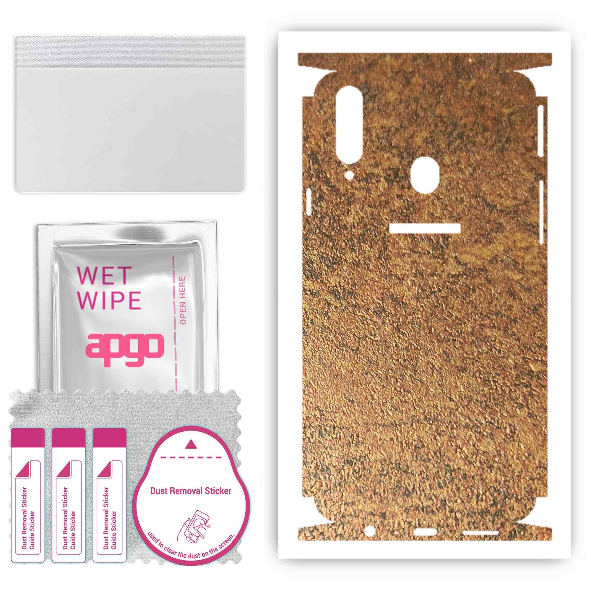 apgo Protective Skin Sticker for the back+sides compatible with Samsung Galaxy A20s, Full Wrap Film, Foil, Vinyl - Pattern Rusty Copper
apgo Protective Skin Sticker for the back+sides compatible with Samsung Galaxy A20s, Full Wrap Film, Foil, Vinyl - Pattern Rusty Copper
