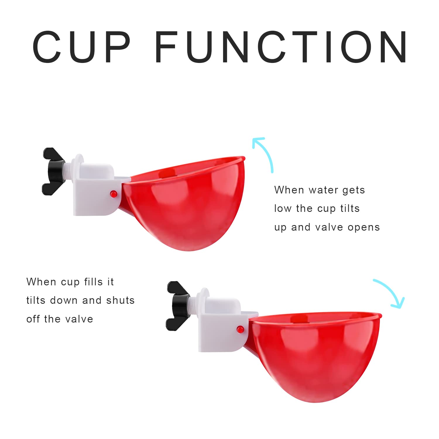 Chicken Waterer Cups 5-20 Pcs Large Chicken Water Feeder Tee Fittings Poultry Waterer Suitable for Duck Chickens Goose Drinking
Chicken Waterer Cups 5-20 Pcs Large Chicken Water Feeder Tee Fittings Poultry Waterer Suitable for Duck Chickens Goose Drinking