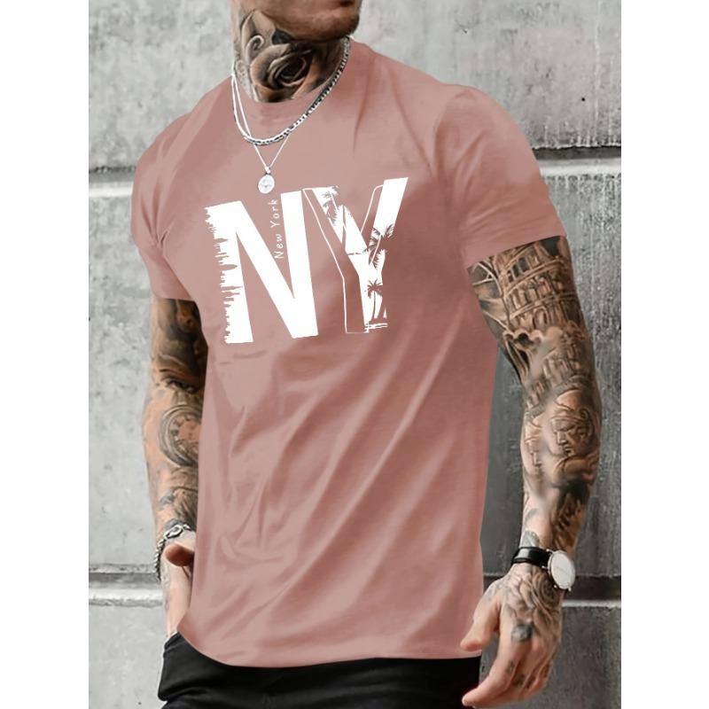Summer men s casual loose plus size NY letter printed sports comfortable round neck short sleeved T-shirt top XL
Summer men s casual loose plus size NY letter printed sports comfortable round neck short sleeved T-shirt top XL