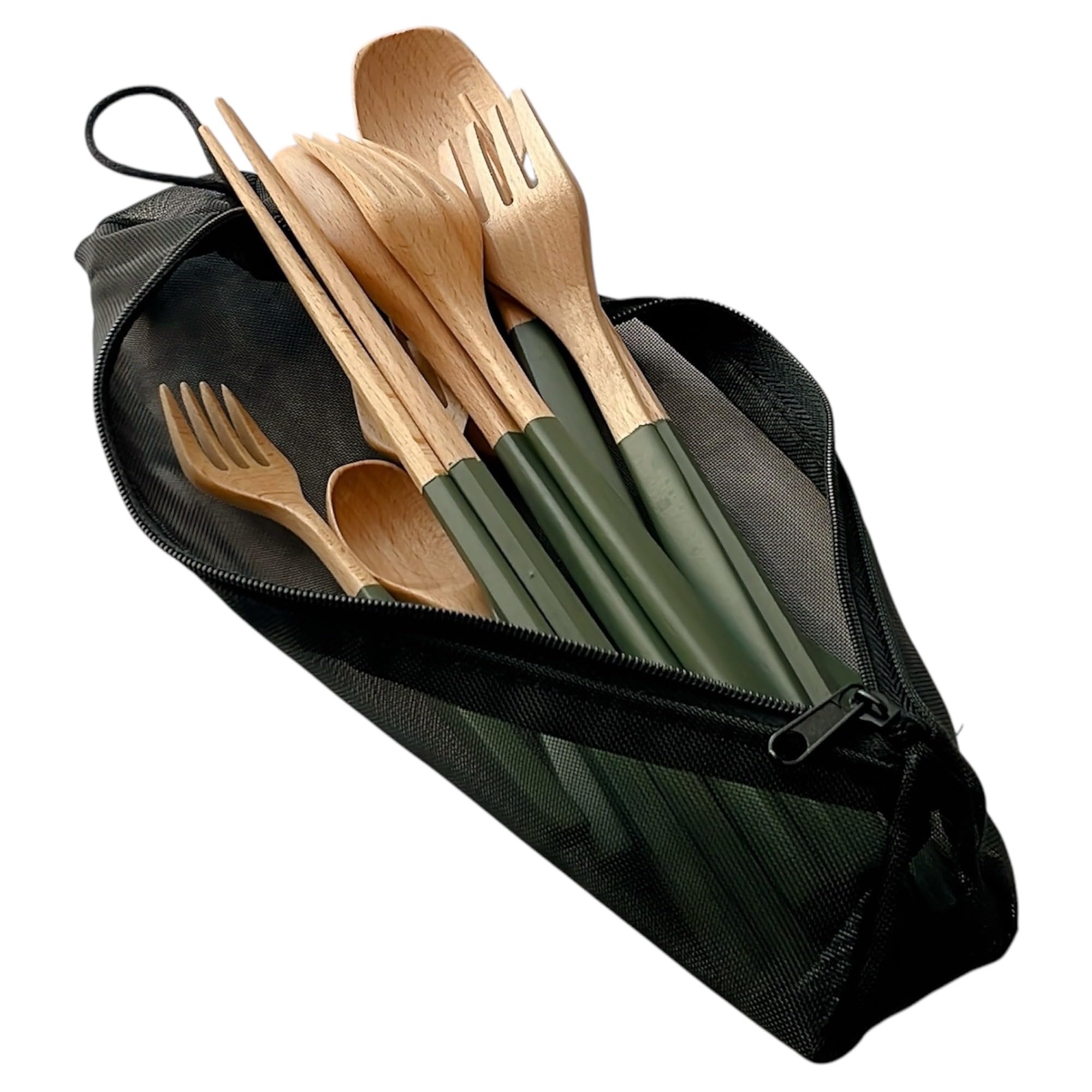 SADOMAIN camping cutlery suitable for a family of 4 2 with mesh outdoor beech wood outdoor 10-piece set, (2 adults, children), case, (olive)
SADOMAIN camping cutlery suitable for a family of 4 2 with mesh outdoor beech wood outdoor 10-piece set, (2 adults, children), case, (olive)