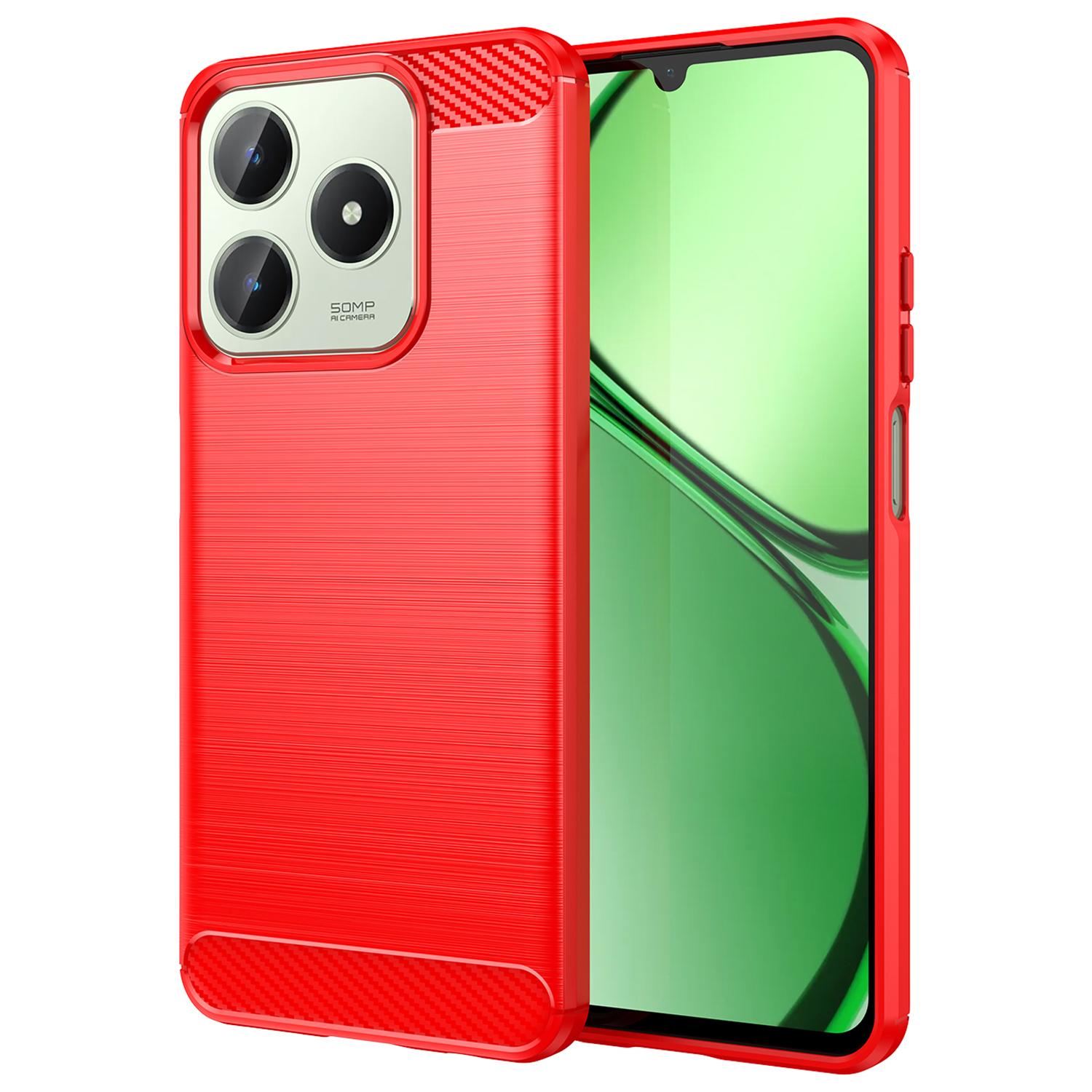 For Realme Note 60x 4G/C63 4G/C61 4G Case Carbon Fiber Texture TPU Brushed Phone Cover Red
For Realme Note 60x 4G/C63 4G/C61 4G Case Carbon Fiber Texture TPU Brushed Phone Cover Red