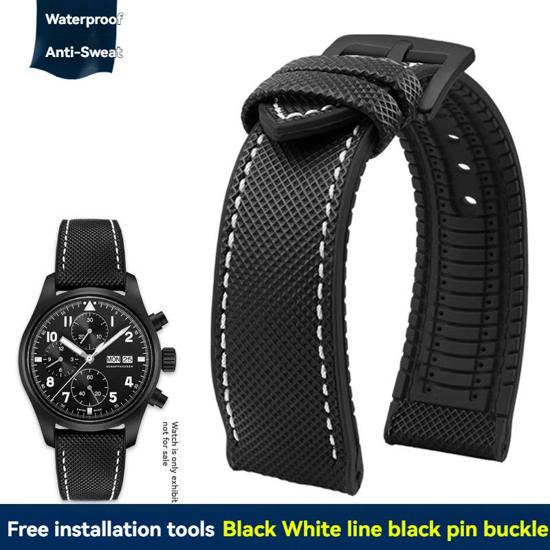 20mm 21mm 22mm 23mm Nylon Rubber Bottom Waterproof Watch Band for Longines IWC Pilot Mark 18 Seiko Omega Series Watchband Strap 24mm
20mm 21mm 22mm 23mm Nylon Rubber Bottom Waterproof Watch Band for Longines IWC Pilot Mark 18 Seiko Omega Series Watchband Strap 24mm