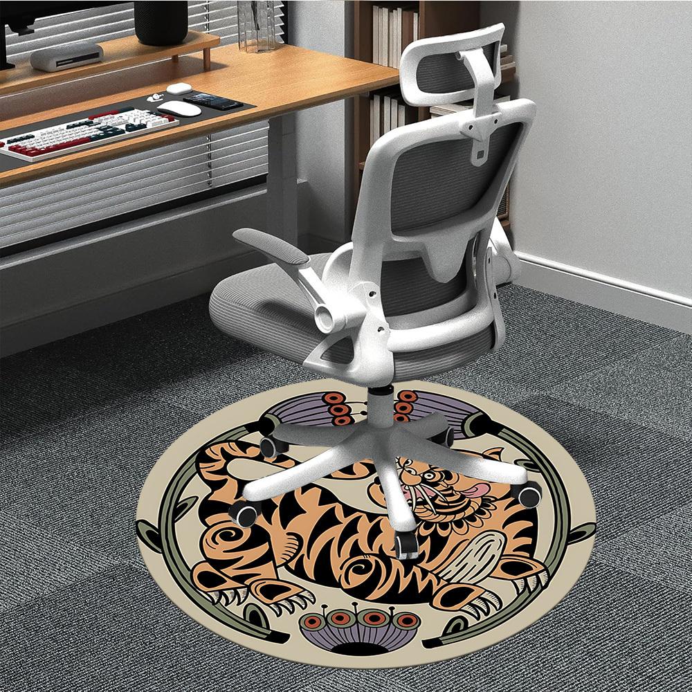 1pc Tiger Artwork Chair Carpet for Office, Round Non Slip Durable Large Size Office Carpet, Suitable for Office 80cm
1pc Tiger Artwork Chair Carpet for Office, Round Non Slip Durable Large Size Office Carpet, Suitable for Office 80cm
