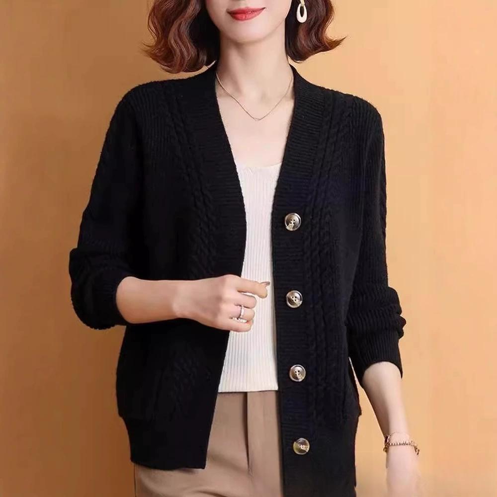 Knitted Cardigan Women s Spring and Autumn V-neck Outerwear Women s Loose Long Sleeved Loose Versatile Knitted Sweater Jacket XS вина червоного кольору
Knitted Cardigan Women s Spring and Autumn V-neck Outerwear Women s Loose Long Sleeved Loose Versatile Knitted Sweater Jacket XS вина червоного кольору