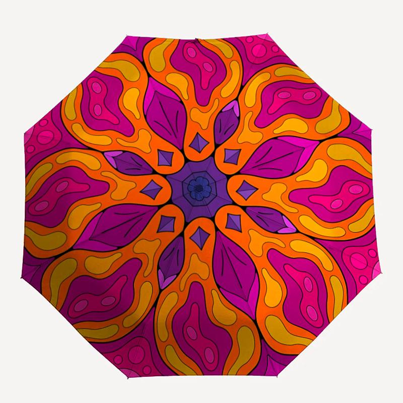 1pc Floral Mandala Pattern Automatic Open/Close Umbrella with Windproof, 8-Rib Sturdy Canopy, , Outdoor Accessory, Ideal for Gifts yy251117104
1pc Floral Mandala Pattern Automatic Open/Close Umbrella with Windproof, 8-Rib Sturdy Canopy, , Outdoor Accessory, Ideal for Gifts yy251117104