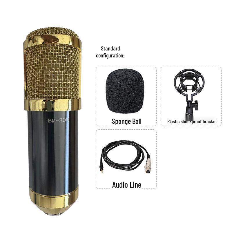 Electroplated BM-800 Condenser Microphone Set for Streaming, Mobile, Computer, and Live Broadcasts Small Bottle
Electroplated BM-800 Condenser Microphone Set for Streaming, Mobile, Computer, and Live Broadcasts Small Bottle