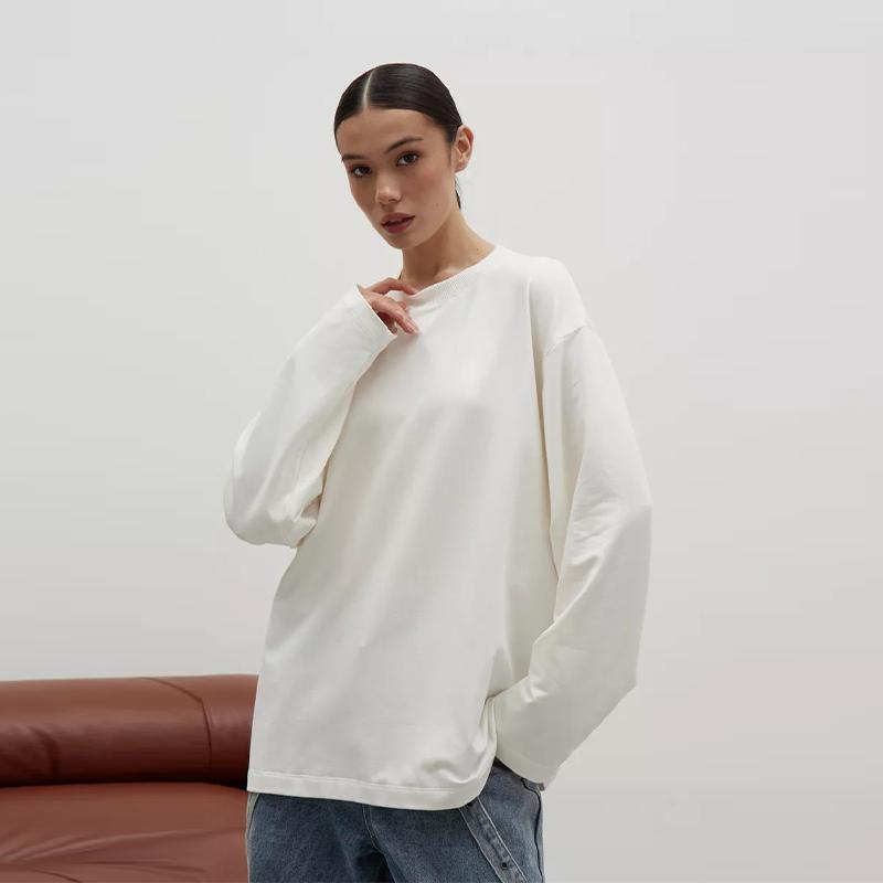 Базові повсякденні бавовняні футболки з круглим вирізом, жіночі, осінні, з довгими рукавами, вільні топи великого розміру, м’який універсальний однотонний пуловер S білий
Базові повсякденні бавовняні футболки з круглим вирізом, жіночі, осінні, з довгими рукавами, вільні топи великого розміру, м’який універсальний однотонний пуловер S білий