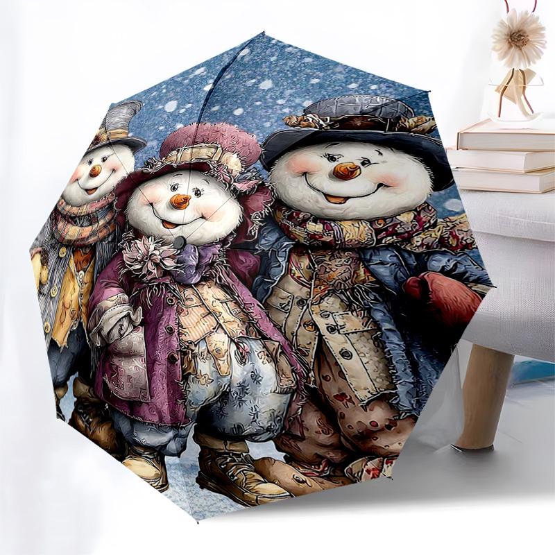 1pc Winter Wonderland Snowmen with Floral Hat & Scarf, Perfect for Outdoor, Festive Gifts, Travel, Daily Use, Auto Open Close Umbrella with 3-Fold Des
1pc Winter Wonderland Snowmen with Floral Hat & Scarf, Perfect for Outdoor, Festive Gifts, Travel, Daily Use, Auto Open Close Umbrella with 3-Fold Des