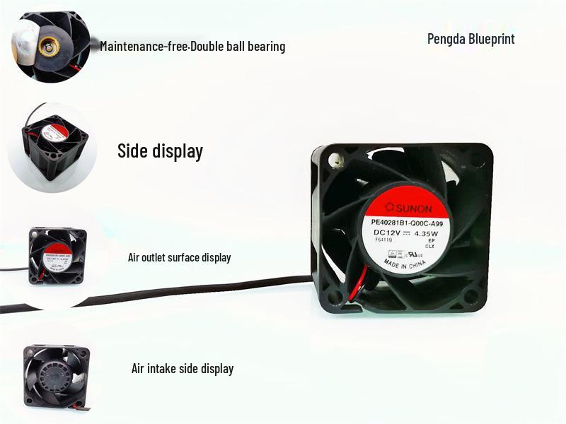 Brand New 4CM Dual Ball Bearing 12V Server Cooling Fan PE40281B1-Q00C-A99 2.54 Terminal Plug
Brand New 4CM Dual Ball Bearing 12V Server Cooling Fan PE40281B1-Q00C-A99 2.54 Terminal Plug
