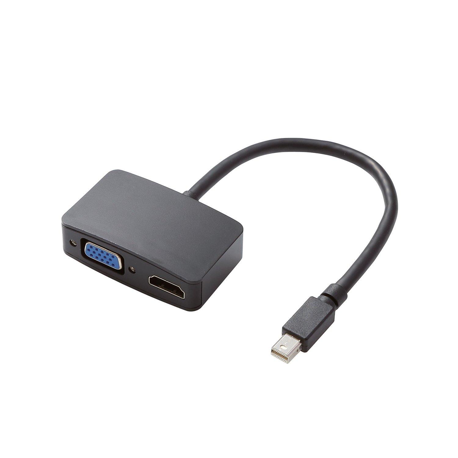 ELECOM video output cable surface compatible mini Display Port male to HDMI female VGA female conversion & 0.15m TB-MDPHDVGABK чорний
ELECOM video output cable surface compatible mini Display Port male to HDMI female VGA female conversion & 0.15m TB-MDPHDVGABK чорний