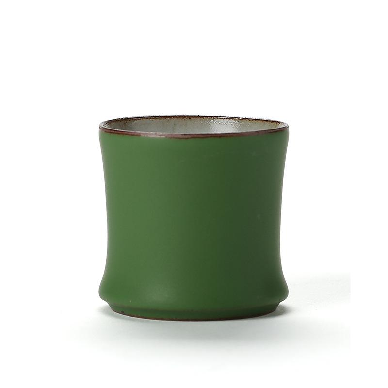 1шт креативная керамическая чашка зеленая бамбуковая чашка для чая зелёный