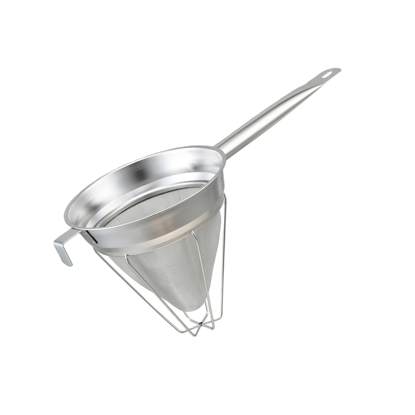 Stainless Steel Fine Mesh Conical Strainer Reinforced Bouillon Sieve with Handle For Tea Coffee And Soup Filtering
Stainless Steel Fine Mesh Conical Strainer Reinforced Bouillon Sieve with Handle For Tea Coffee And Soup Filtering