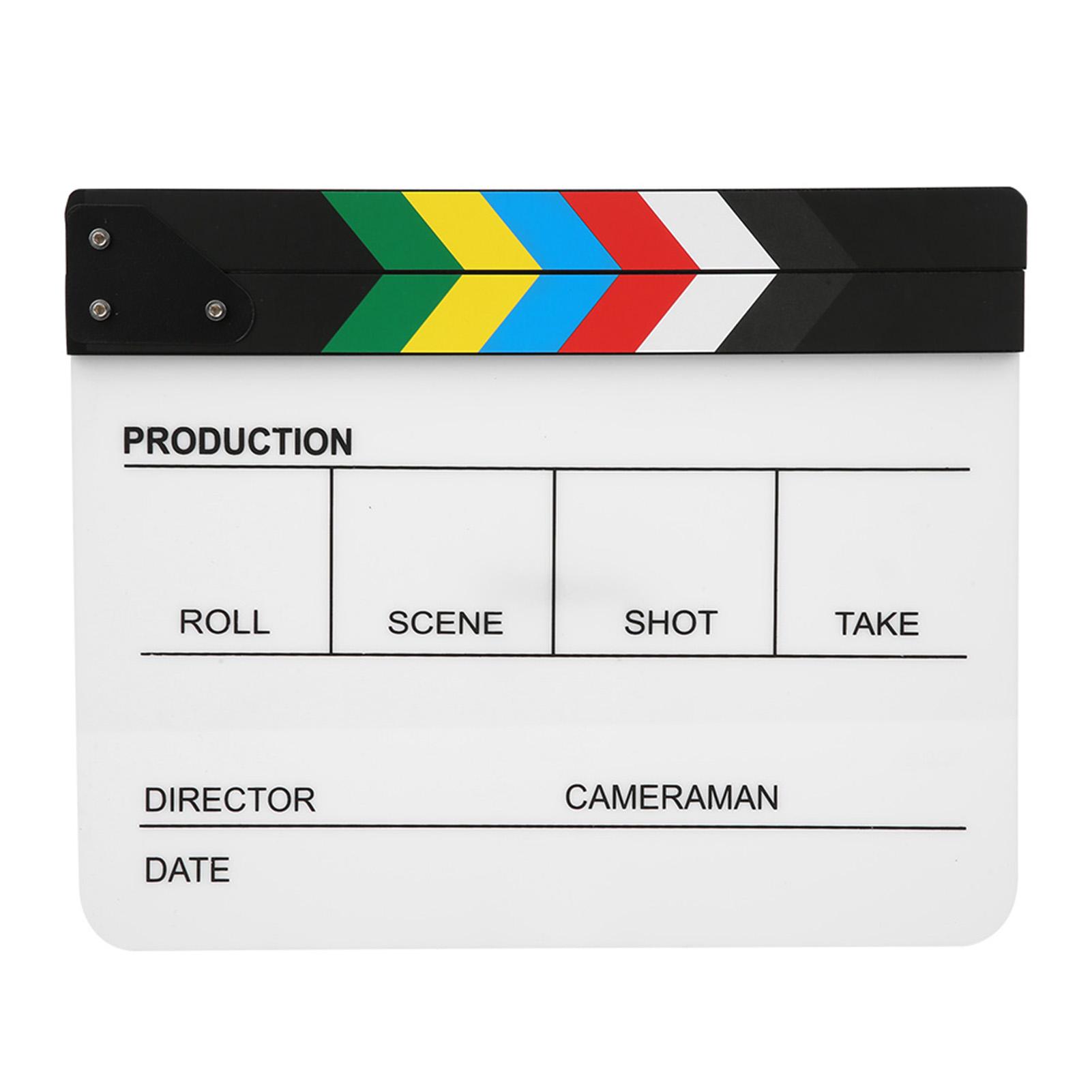 30x25CM Organic Acrylic Clapperboard Movie Film Director Action Clap Photography Tool(Colorful
30x25CM Organic Acrylic Clapperboard Movie Film Director Action Clap Photography Tool(Colorful