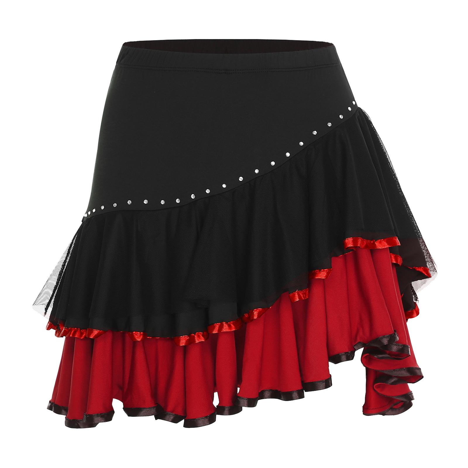 Женская юбка для латинских танцев с высокой талией, эластичной резинкой, контрастным оборчатым подолом и вшитыми шортами для выступлений L красный
Женская юбка для латинских танцев с высокой талией, эластичной резинкой, контрастным оборчатым подолом и вшитыми шортами для выступлений L красный
