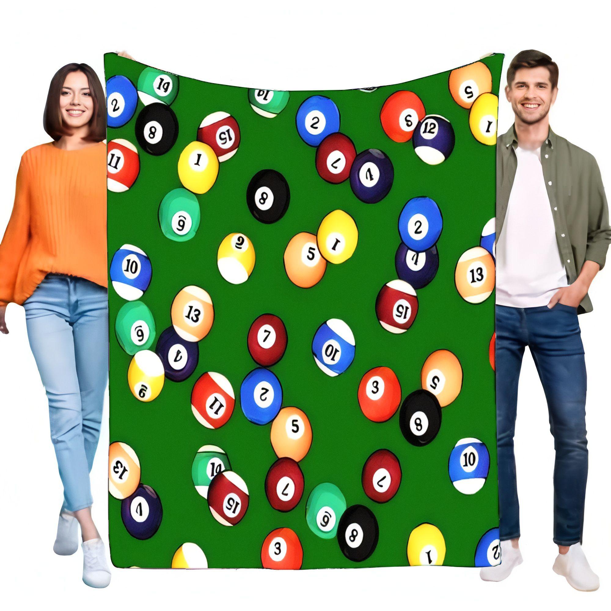 3D Billiard Pool Balls Blanket, Ultra Soft Flannel Fleece Throw for Bed Sofa Couch, Cozy Lightweight Game Room Decor Gift for Fa 75x90cm
3D Billiard Pool Balls Blanket, Ultra Soft Flannel Fleece Throw for Bed Sofa Couch, Cozy Lightweight Game Room Decor Gift for Fa 75x90cm