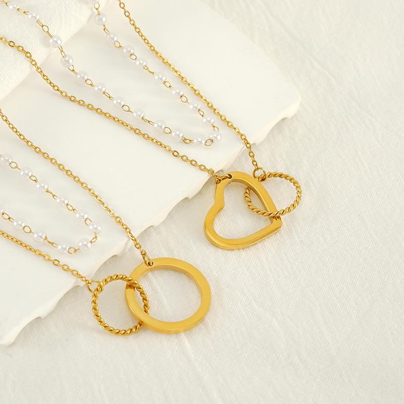 Chic French Double Chain Pearl Necklace - Elegant High-End Stainless Steel Jewelry for Women 18K
Chic French Double Chain Pearl Necklace - Elegant High-End Stainless Steel Jewelry for Women 18K