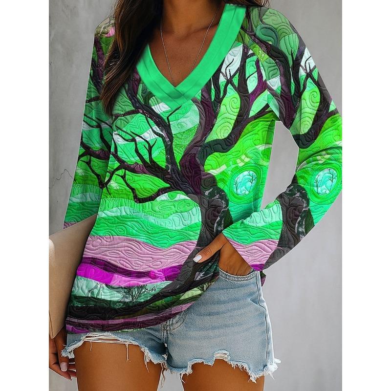 Женская футболка с градиентным графическим принтом растений, элегантная модная футболка с длинным рукавом, футболки с V-образным вырезом, обычные топы, пуловер, осень-зима XL
Женская футболка с градиентным графическим принтом растений, элегантная модная футболка с длинным рукавом, футболки с V-образным вырезом, обычные топы, пуловер, осень-зима XL