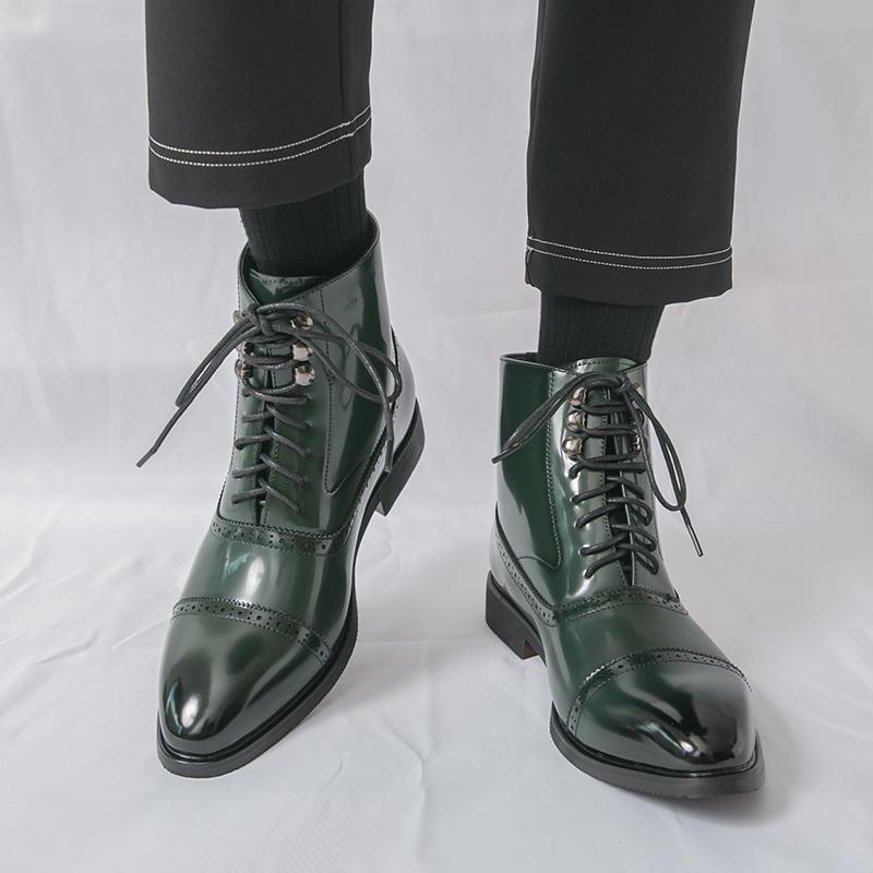 Мужские высокие зеленые кожаные ботинки в стиле панк, для платья, мотоциклетные ботильоны, туфли для смокинга, свадебные, больших размеров EU:46 зелёный
Мужские высокие зеленые кожаные ботинки в стиле панк, для платья, мотоциклетные ботильоны, туфли для смокинга, свадебные, больших размеров EU:46 зелёный