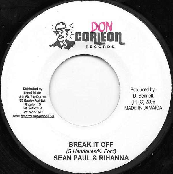 7inch Record SEAN PAUL & RIHANNA - Break It Off none Don Corleon Rec 2006 Jamaica Reggae, Ska & Dub Used
7inch Record SEAN PAUL & RIHANNA - Break It Off none Don Corleon Rec 2006 Jamaica Reggae, Ska & Dub Used