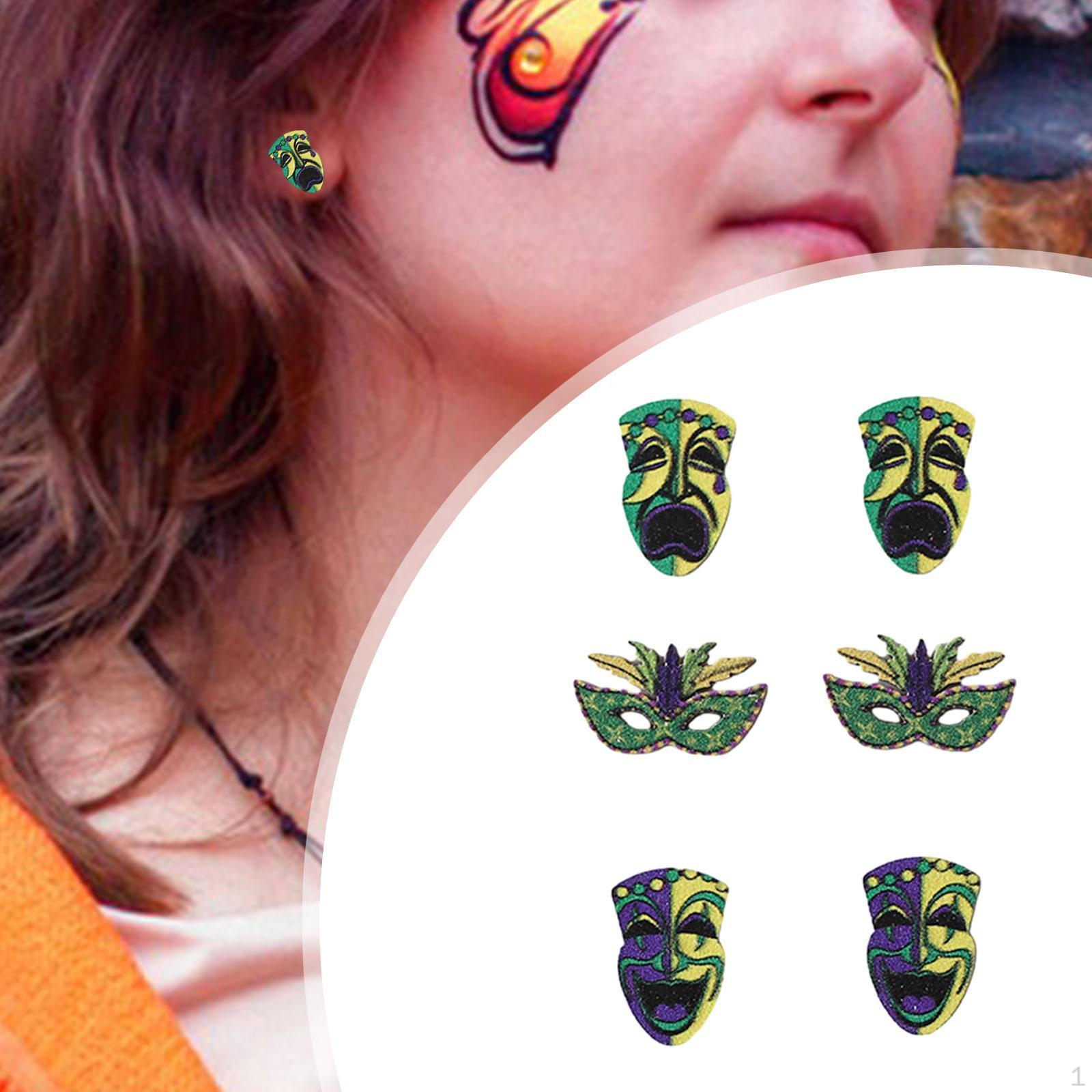 Набор из 6 серег в виде маски клоуна для карнавальных мероприятий style A
Набор из 6 серег в виде маски клоуна для карнавальных мероприятий style A