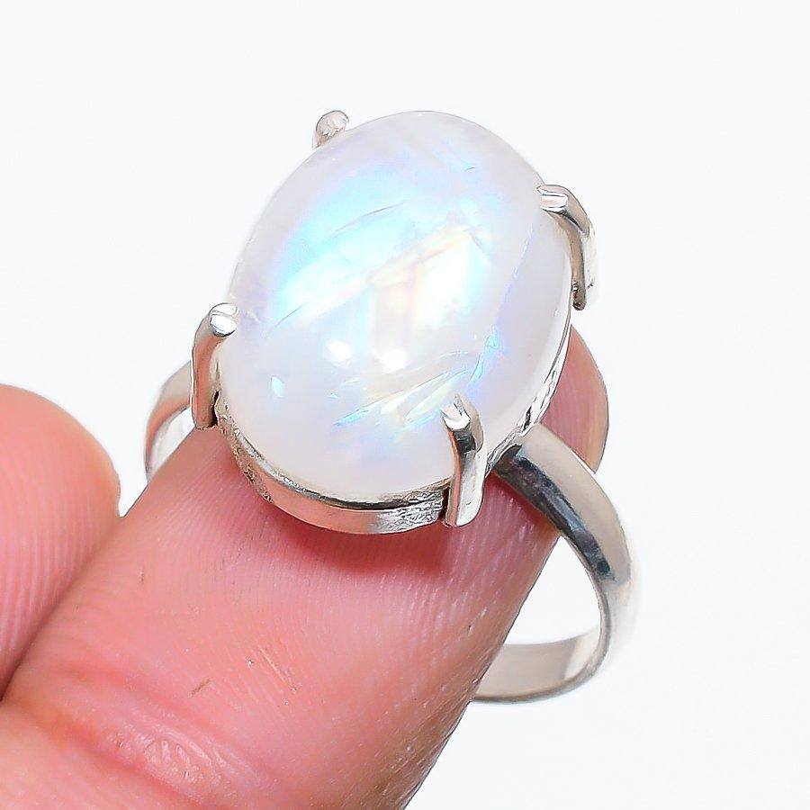 Rainbow Moonstone Gemstone 925 Sterling Silver Jewelry Ring Size Adjustable GK-6056
Rainbow Moonstone Gemstone 925 Sterling Silver Jewelry Ring Size Adjustable GK-6056