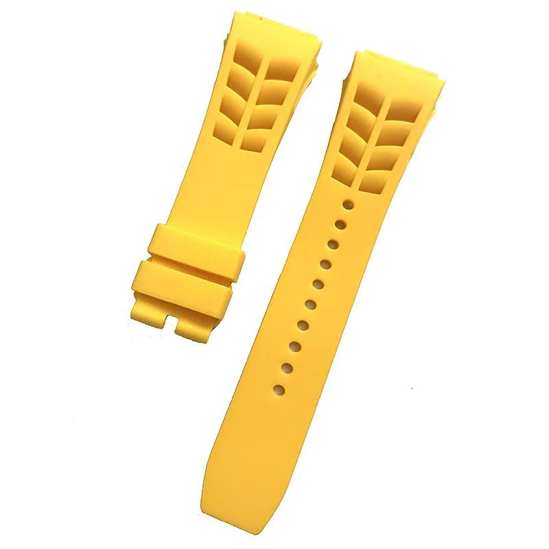 For Richard Mille High Quality Silicone Watchband With Protruding Interface 21mm Wide 25mm Raw Ear Watch strap 25mm No buckle жовтий
For Richard Mille High Quality Silicone Watchband With Protruding Interface 21mm Wide 25mm Raw Ear Watch strap 25mm No buckle жовтий