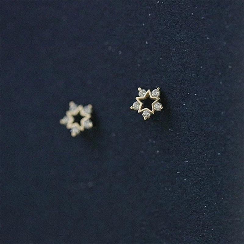 Gold-Plated S925 Sterling Silver Star Zircon Stud Earrings - Exquisite Fashion Design 925 Sterling Silver
Gold-Plated S925 Sterling Silver Star Zircon Stud Earrings - Exquisite Fashion Design 925 Sterling Silver