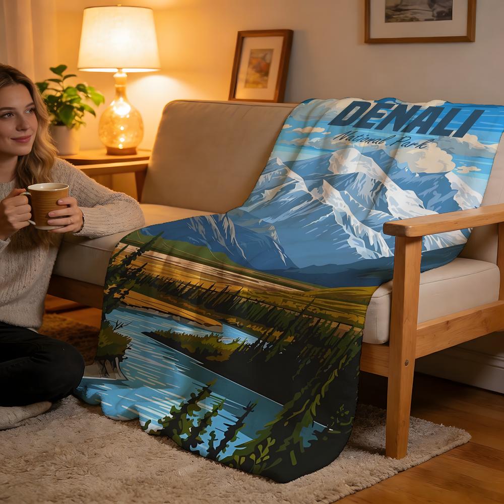 Throw High-Density Short Plush Blanket For Sofa Nap Air-Conditioned Room Soft Skin-Friendly Denali National Park 75x90cm
Throw High-Density Short Plush Blanket For Sofa Nap Air-Conditioned Room Soft Skin-Friendly Denali National Park 75x90cm