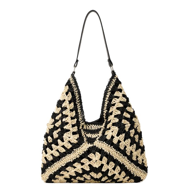 Fashi Straw Ctrasting Colors Large Capacity Shoulder Bags 2026 High Quality Versatile Sweet Bags Seaside Vacati Beach Bags чёрный
Fashi Straw Ctrasting Colors Large Capacity Shoulder Bags 2026 High Quality Versatile Sweet Bags Seaside Vacati Beach Bags чёрный